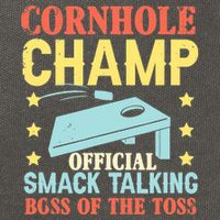 Cornhole Champ Bean Bag Toss Player Cotton Canvas Backpack