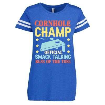 Cornhole Champ Bean Bag Toss Player Enza Ladies Jersey Football T-Shirt