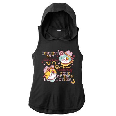 Cowboy Cats By Pinkgabbercat Ladies PosiCharge Tri-Blend Wicking Draft Hoodie Tank