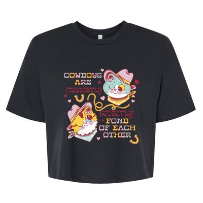 Cowboy Cats By Pinkgabbercat Bella+Canvas Jersey Crop Tee