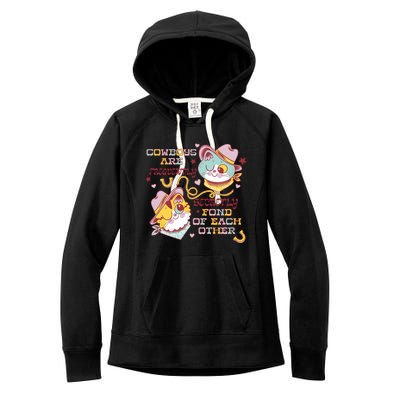 Cowboy Cats By Pinkgabbercat Women's Fleece Hoodie