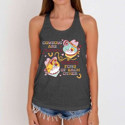 Cowboy Cats By Pinkgabbercat Women's Knotted Racerback Tank