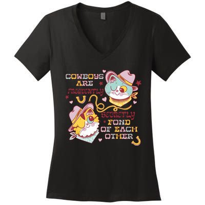 Cowboy Cats By Pinkgabbercat Women's V-Neck T-Shirt