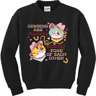 Cowboy Cats By Pinkgabbercat Kids Sweatshirt