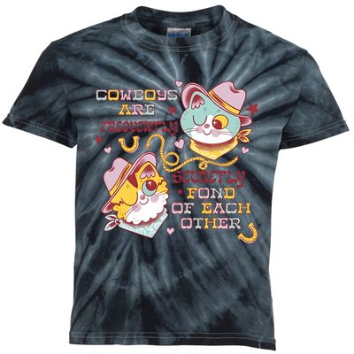 Cowboy Cats By Pinkgabbercat Kids Tie-Dye T-Shirt