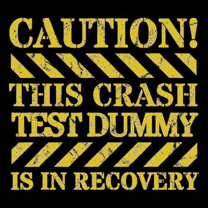 Car Crash, Broken Bone Or Surgery Recovery Crash Test Dummy Recovery Flat Bill Trucker Hat