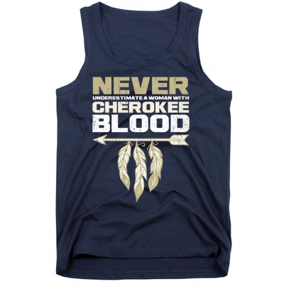 Cool Cherokee Blood Wo Funny Native American Gift For Her Tank Top