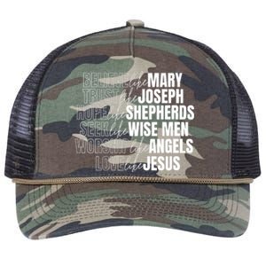 Christian Christmas Believe Like Mary Holiday Celebration Retro Rope Trucker Hat Cap