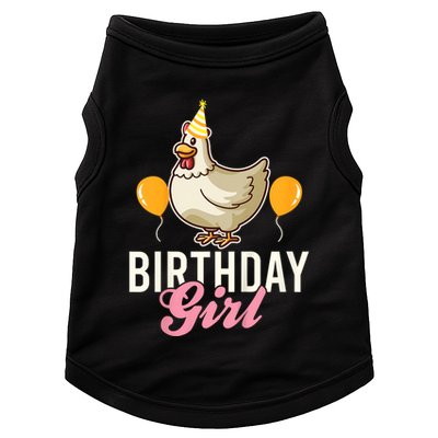 Cute Chicken Birthday Girl Doggie Tank
