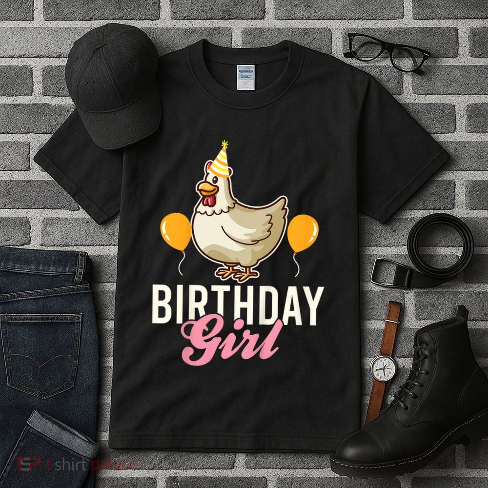 Cute Chicken Birthday Girl Tall T-Shirt