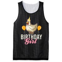 Cute Chicken Birthday Girl Mesh Reversible Basketball Jersey Tank