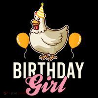 Cute Chicken Birthday Girl Women's V-Neck T-Shirt