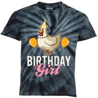 Cute Chicken Birthday Girl Kids Tie-Dye T-Shirt