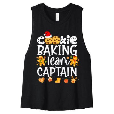 Christmas Cookie Baking Team Captain Funny Gingerbread Women's Racerback Cropped Tank