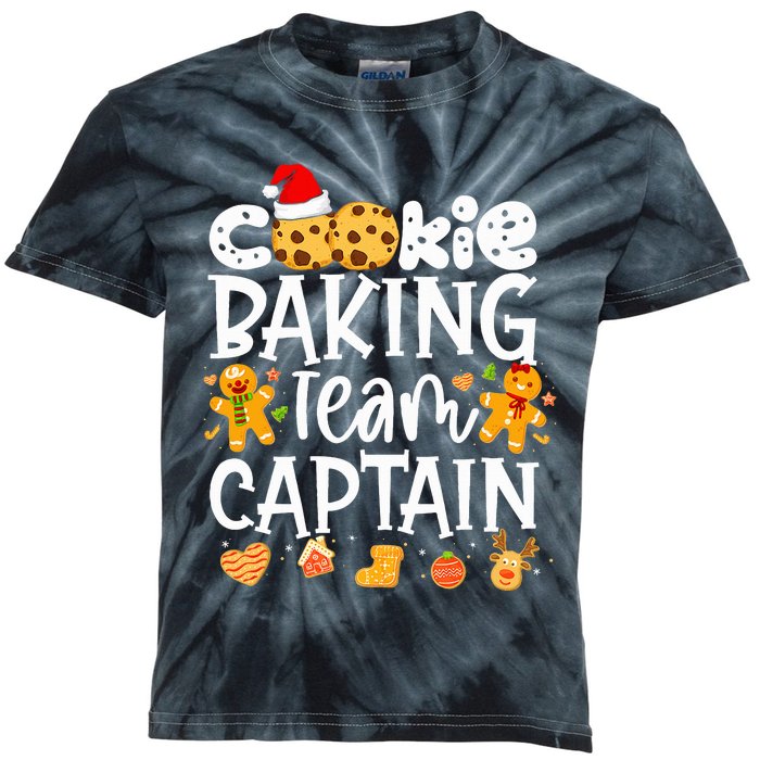 Christmas Cookie Baking Team Captain Funny Gingerbread Kids Tie-Dye T-Shirt