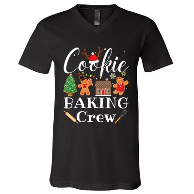 Christmas Cookie Baking Crew Family Baking Team Funny Cookie V-Neck T-Shirt