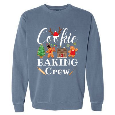 Christmas Cookie Baking Crew Family Baking Team Funny Cookie Garment-Dyed Sweatshirt