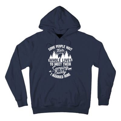 Cool Camping Buddies Gift For Wo Funny Husband & Wife Tall Hoodie