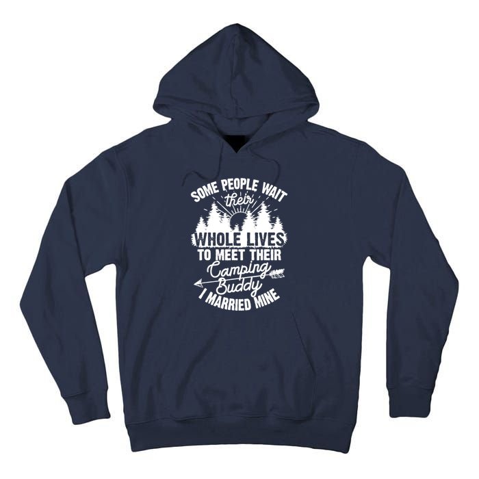 Cool Camping Buddies Gift For Wo Funny Husband & Wife Tall Hoodie