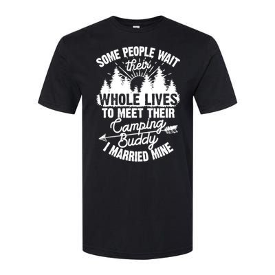 Cool Camping Buddies Gift For Wo Funny Husband & Wife Softstyle CVC T-Shirt