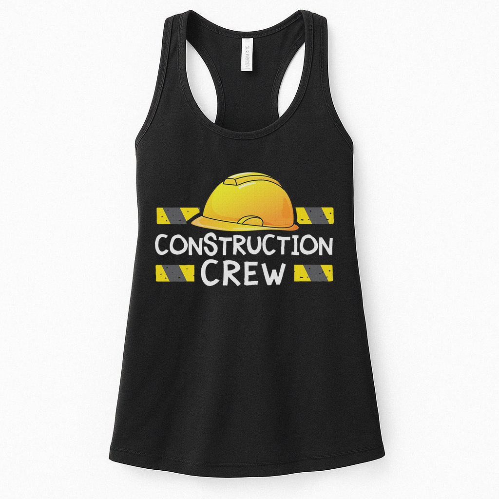 Construction Crew Birthday Party Supplies Matching Womens Tank Top