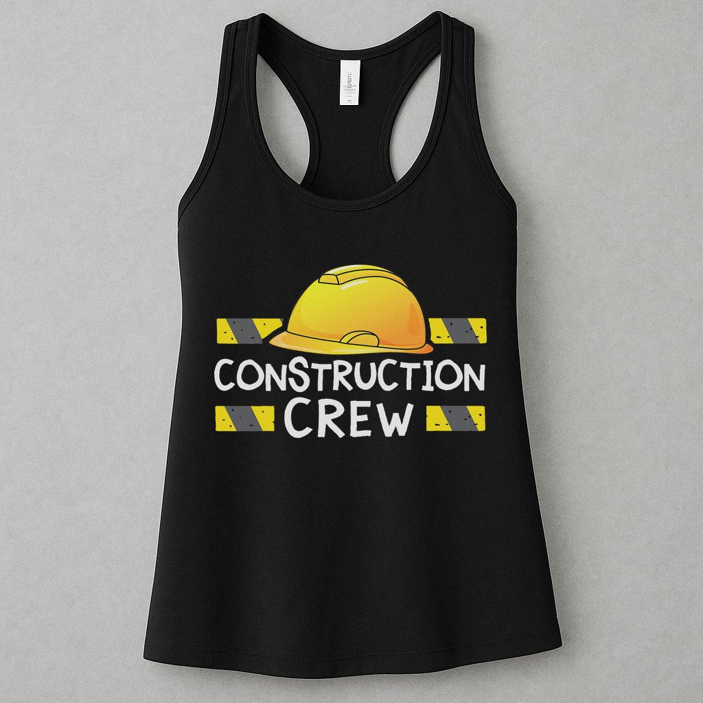 Construction Crew Birthday Party Supplies Matching Womens Tank Top