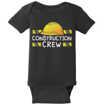 Construction Crew Birthday Party Supplies Matching Baby Bodysuit