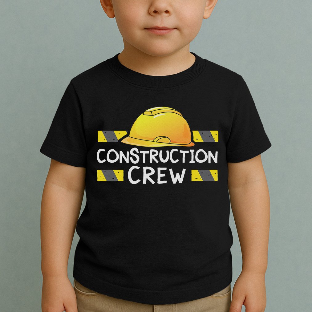 Construction Crew Birthday Party Supplies Matching Toddler T-Shirt