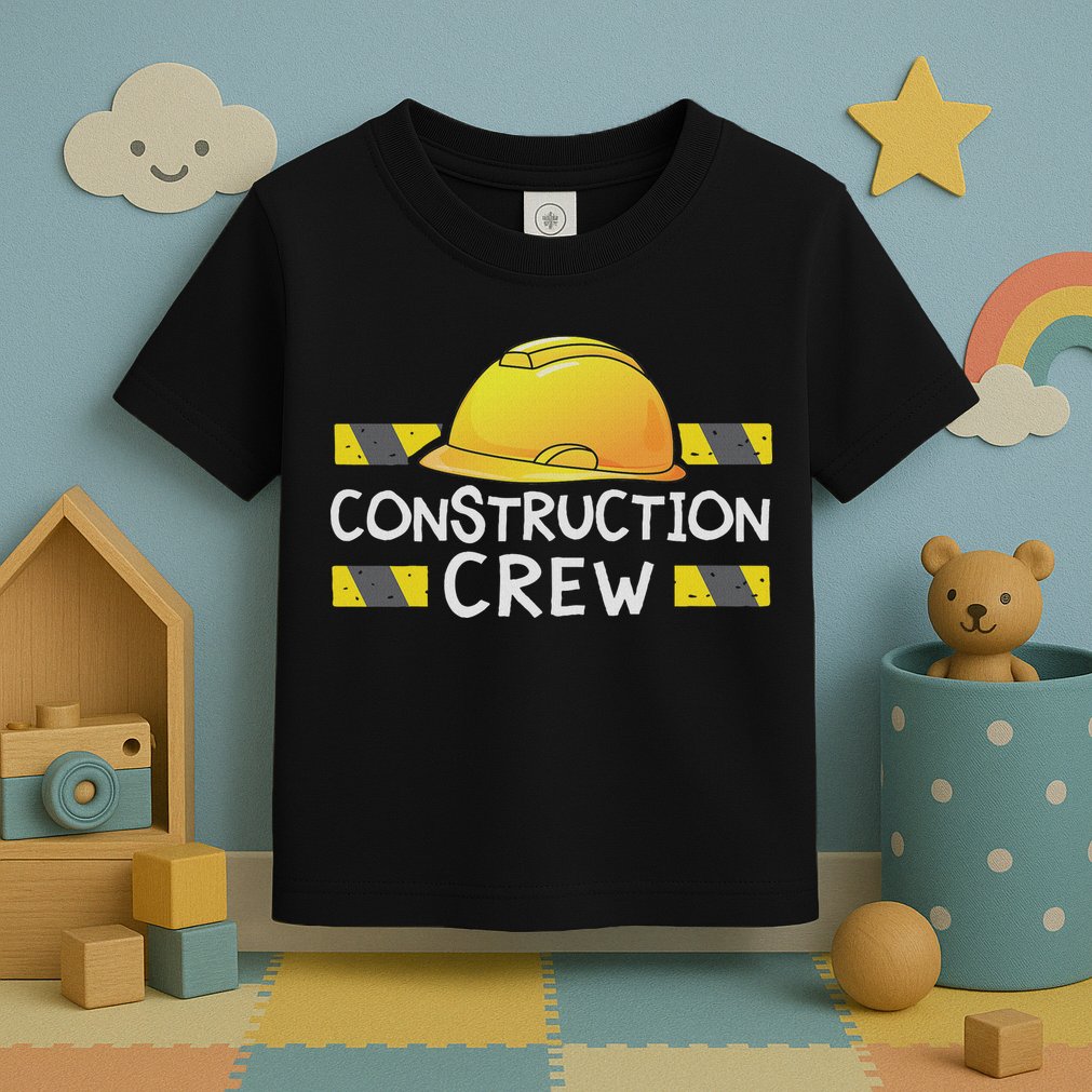 Construction Crew Birthday Party Supplies Matching Toddler T-Shirt
