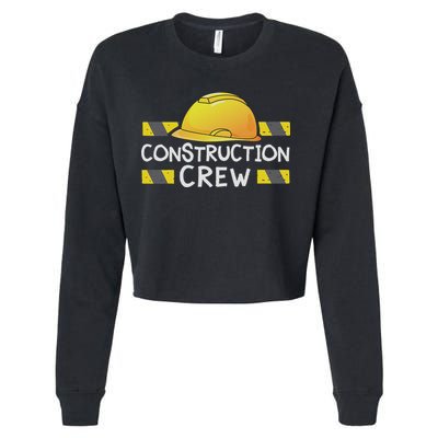 Construction Crew Birthday Party Supplies Matching Cropped Pullover Crew