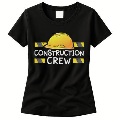 Construction Crew Birthday Party Supplies Matching Womens T-Shirt