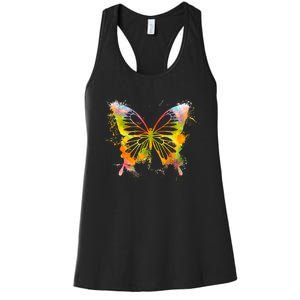 Colorful Cute Butterfly Butterflies Women's Racerback Tank