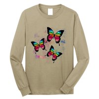 Colorful Cute Butterfly Gift Butterflies Long Sleeve Shirt