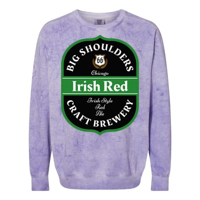 Chicago Craft Beer Irish Red Ale Logo Novelty Gift Colorblast Crewneck Sweatshirt