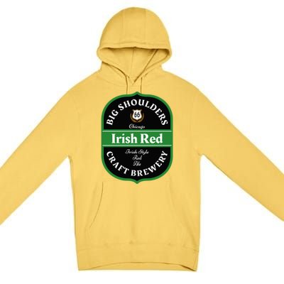 Chicago Craft Beer Irish Red Ale Logo Novelty Gift Premium Pullover Hoodie