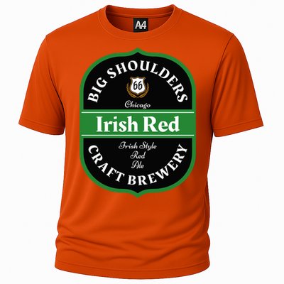 Chicago Craft Beer Irish Red Ale Logo Novelty Gift Cooling Performance Crew T-Shirt