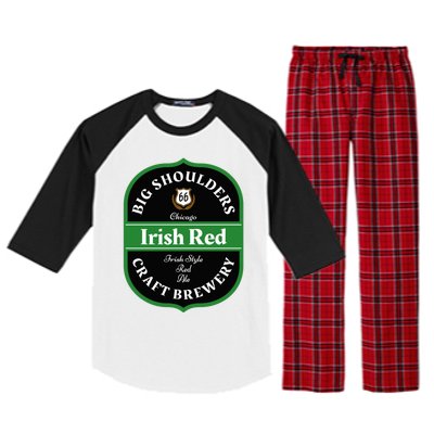 Chicago Craft Beer Irish Red Ale Logo Novelty Gift Raglan Sleeve Pajama Set