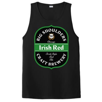 Chicago Craft Beer Irish Red Ale Logo Novelty Gift PosiCharge Competitor Tank