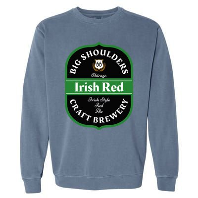 Chicago Craft Beer Irish Red Ale Logo Novelty Gift Garment-Dyed Sweatshirt