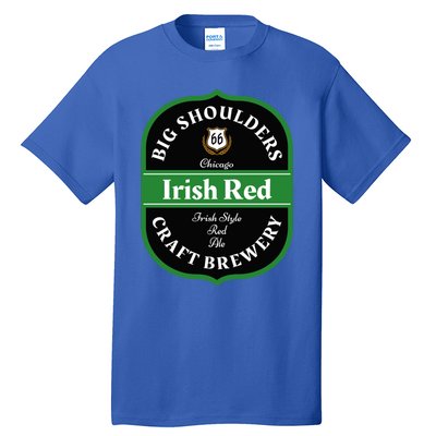 Chicago Craft Beer Irish Red Ale Logo Novelty Gift Tall T-Shirt