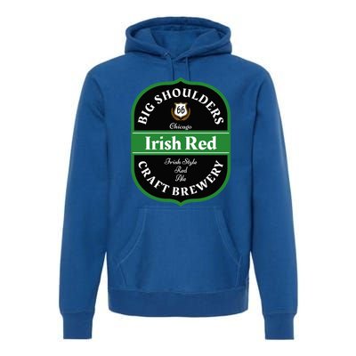 Chicago Craft Beer Irish Red Ale Logo Novelty Gift Premium Hoodie