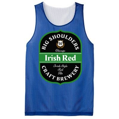 Chicago Craft Beer Irish Red Ale Logo Novelty Gift Mesh Reversible Basketball Jersey Tank