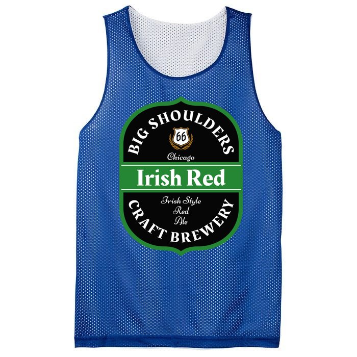 Chicago Craft Beer Irish Red Ale Logo Novelty Gift Mesh Reversible Basketball Jersey Tank