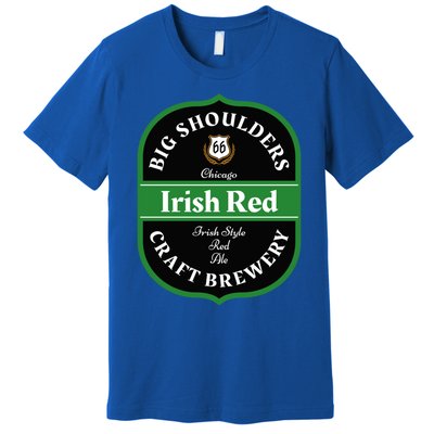 Chicago Craft Beer Irish Red Ale Logo Novelty Gift Premium T-Shirt