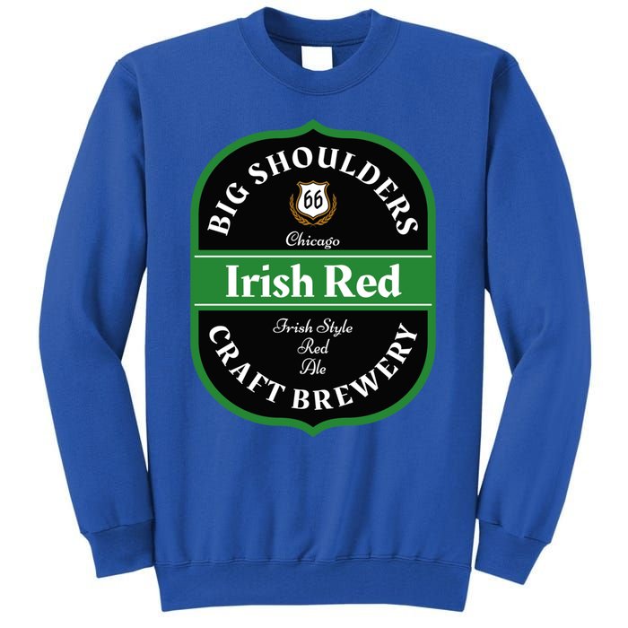 Chicago Craft Beer Irish Red Ale Logo Novelty Gift Tall Sweatshirt