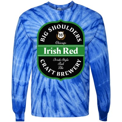 Chicago Craft Beer Irish Red Ale Logo Novelty Gift Tie-Dye Long Sleeve Shirt