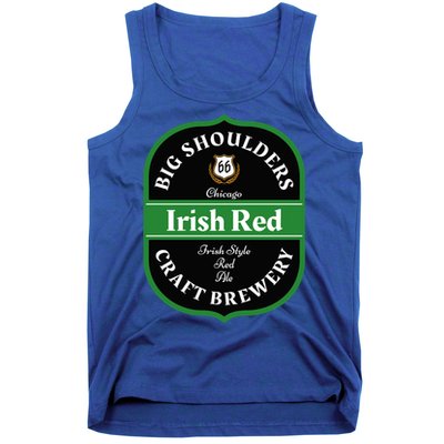 Chicago Craft Beer Irish Red Ale Logo Novelty Gift Tank Top