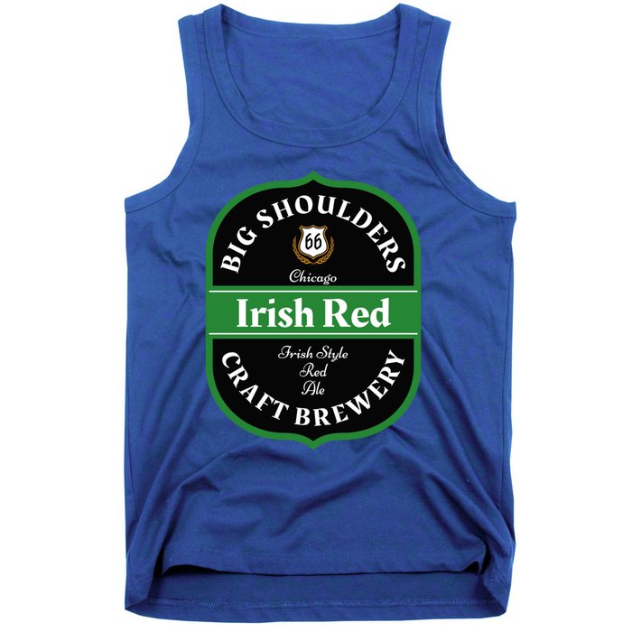 Chicago Craft Beer Irish Red Ale Logo Novelty Gift Tank Top