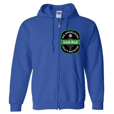 Chicago Craft Beer Irish Red Ale Logo Novelty Gift Full Zip Hoodie