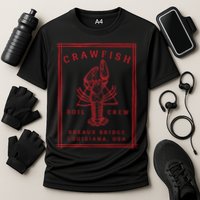Crawfish Crew Breaux Bridge Retro Cajun Seafood Cooling Performance Crew T-Shirt